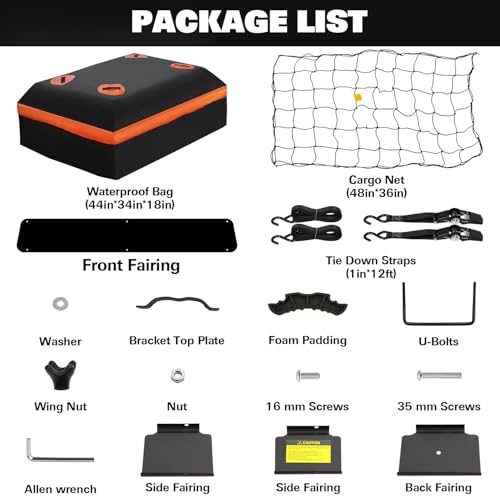 WEIZE 200lb Universal Roof Cargo Basket