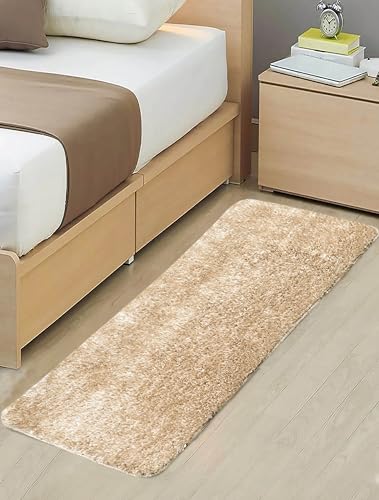 Image of Saral Home Shaggy Modern Carpet (Ivory, 45X120 cm)
