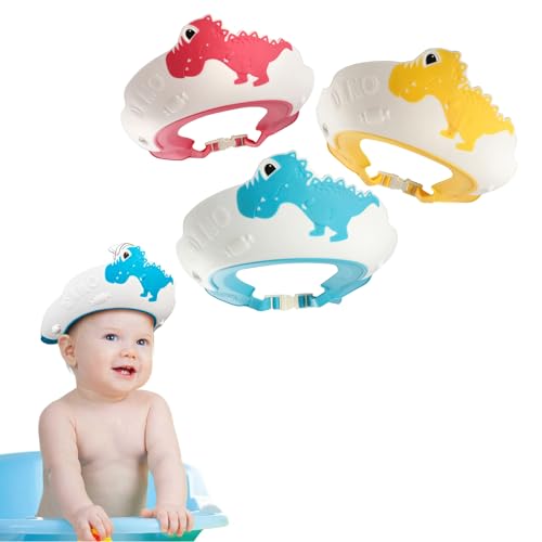 NADINE456 Gorro de Ducha para Niños, 3 Viseras de Baño para Bebés y Niños, Protege los Ojos y Oídos del Champú para...