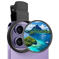 52mm Universeller Filterclip für Handy, Universell Handykamera CPL Filter Objektivset, Polarisationsfilter für Handykamer mit Aufbewahrungsbox