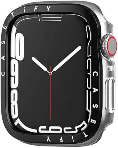 Vista 30 de CASETiFY Impact - Funda para reloj [bisel de aluminio cepillado] compatible con Apple Watch Series 4-6, SE, 1.575 pulgadas, color dorado Oro