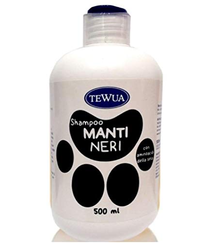 Tewua Shampoo Per Manti Neri E Scuri Shampoo Per Cani E Gatti Col Pelo Scuro 500Ml