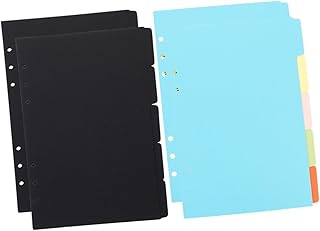 NOLITOY 4 Conjuntos De Clipes Para Fichário Etiquetas Para Cadernos Bloco De Notas Abas Divisores De Páginas Divisores Estéticos Marcador De Livro Partição Linha Divisória