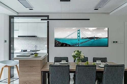 Conipit X-Large San Francisco Wall Art Golden Gate Bridge Picture California Skyline Canvas Cityscape Artwork Prints For Office Home Decor Gallery Wrapped 20X56 Inch #TOP3