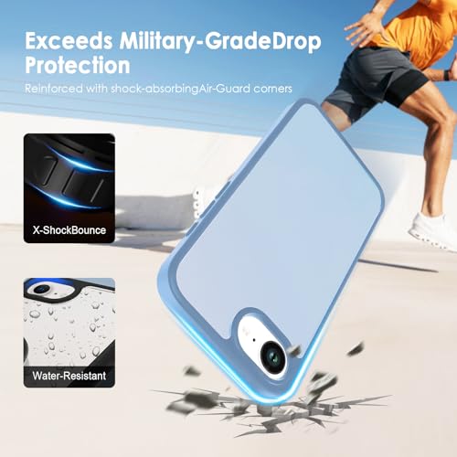 Image of TENOC Phone Case Compatible with iPhone SE (2nd 2020 and 3rd 2022 Generation) & iPhone 7 & iPhone 8, Sierra Blue Case Translucent Protective Bumper Matte Hard Back Cover for 4.7 Inch