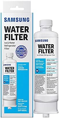 SAMSUNG Genuine Filter for Refrigerator Water and Ice, Carbon Block Filtration, Removes 99% of Harmful Contaminants for Clean, Clear Drinking Water, 6-Month Life, HAF-QIN/EXP, 1 Pack