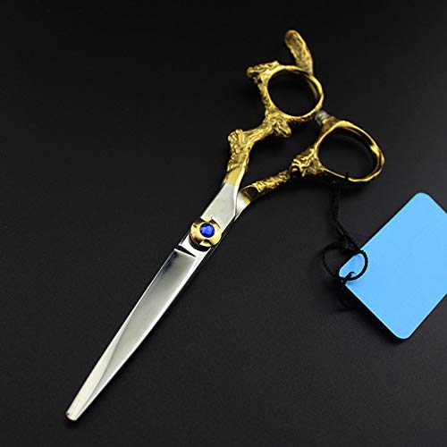 Haarschneideschere, 6 Zoll, Professionelle Haarschere Aus Japan 440C Mit Goldenem Drachengriff, Haarschneideschere, Effilierschere, Friseurscheren-Set