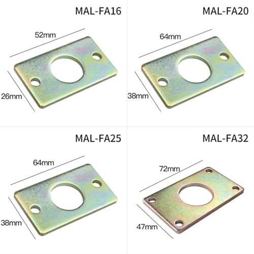 Pièce de vérin pneumatique de type MINI plaque à bride FA-32