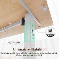 Devoko Elektrisch Höhenverstellbarer Schreibtisch 160 x 70cm,Beige – Ansicht 9