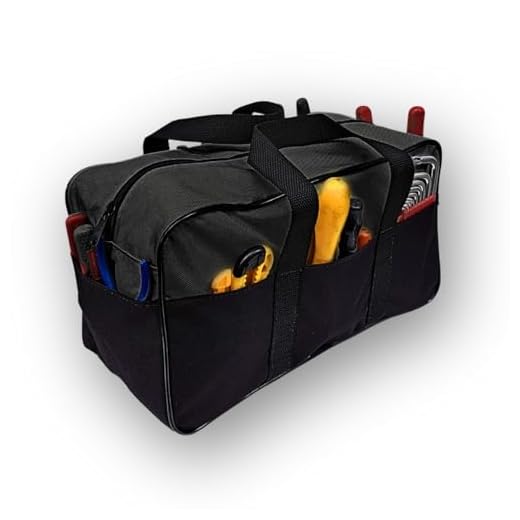 Bolsa De Lona Mala Para Ferramentas Eletricista 8 Divisões (Preta)