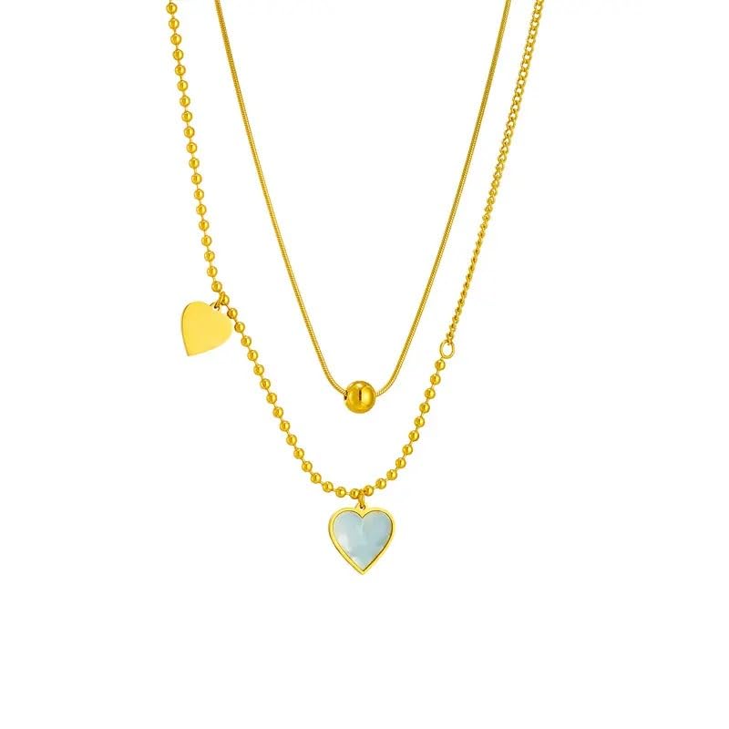 miami pendant necklace for women chain for women girls Love anti tarnish stainless steel gold stylish Neck Chain | Heart Locket | Modern Design | Gift Valentine| Aesthetic Jewellery | Accessories-picture-18