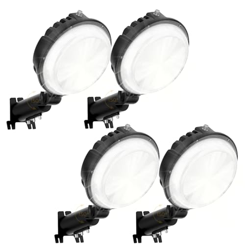 LED Barn Light 4 Pack, 150W 20000LM Dusk to Dawn Outdoor Lighting with Adjustable Angle Upgraded Photocell, 6500k Daylight IP66 Waterproof Street Lights for Barn, Farmhouse Outdoor Security Lighting