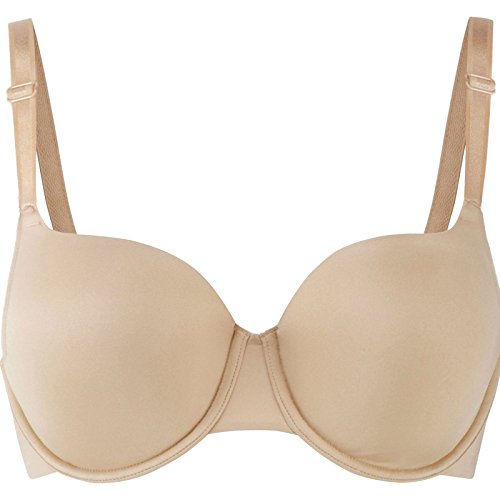 GA COMMUNICATIONS Women’s T-Shirt Bra Underwired Padded Full Cup – Seamless Everyday Comfort Lingerie with Moulded Cups, Adjustable Straps & Full Coverage Support[Nude,34 DD]