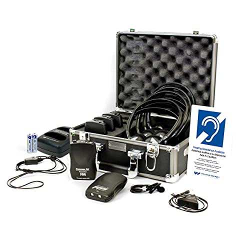 Williams Sound FM ADA KIT 37 RCH Rechargeable FM ADA Compliance Kit, Simple Set-up and Operation, 150’ Operating Range, 100 Hours Receiver Battery Life, Meets New 2010 ADA Accessibility guidelines