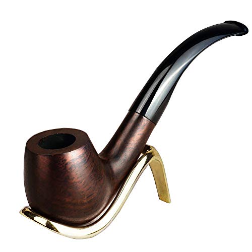 DJR Tobacco Smoking pipe, Hand Made Smoking Briar Pipe Wooden Smoking Pipe Set, Ebony Smoking Pipe Smoking Wrapped with Gift Box