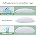 Dreamood Cooling Pillows Queen Size Set of 2 with Extra Stuffing 100% Shredded Memory Foam Pillows with Washable Cover for Side Back Stomach Sleeper Hypoallergenic