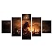 Produktbild A~LICE&KP Leinwand gedruckt Malerei Wand-Deko 5 Stück Film Godzilla Poster Moderne Wohnzimmer Hauptdekoration Modular,A,XL