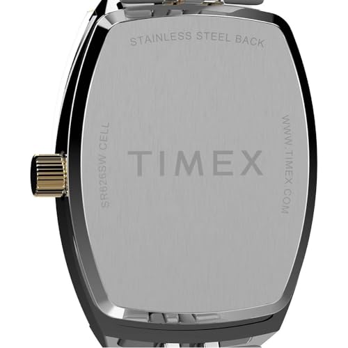 Timex Trend Dameshorloge, 21 mm, tweekleurig bandje van legering met groene wijzerplaat en tweekleurige kast, TW2Y22300 - Afbeelding 6