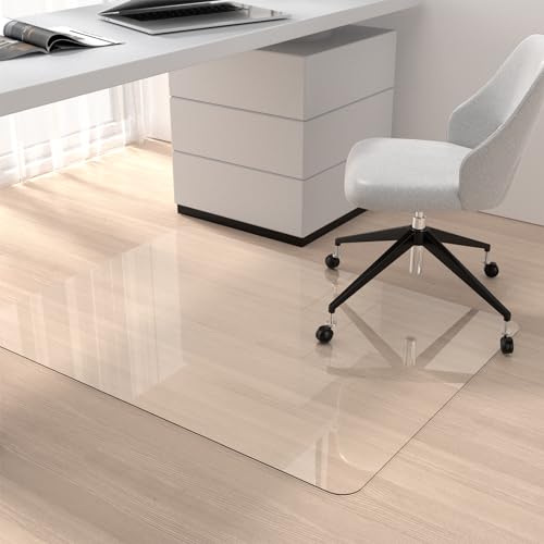 Image of Placoot 48 inch x 36 inch Office Chair Mat for Carpeted Floors, 10 pounds Heavy Duty Crystal Clear Desk Chair Mat, Can be Used on Carpet or Hard Floor