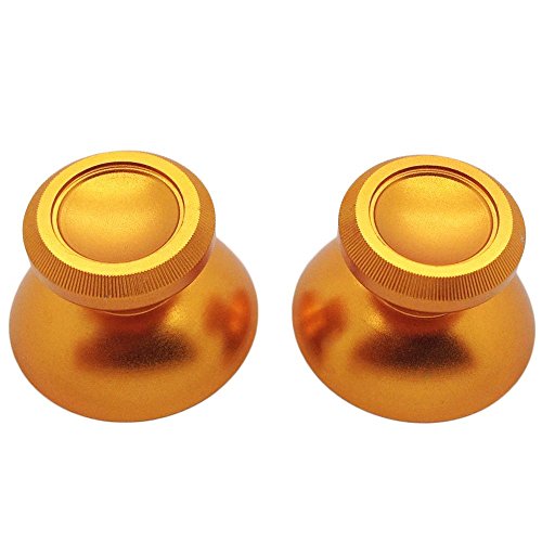 XFUNY Custom Metal Analog Thumbsticks Thumb Stick Joystick Replacement Cap Cover for Xbox One Controller (Gold) XFUNY Custom Metal Analog Thumbsticks Thumb Stick Joystick Replacement Cap Cover for Xbox One Controller (Gold)