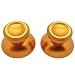 XFUNY(TM) Custom Metal Analog Thumbsticks Thumb Stick Joystick Replacement Cap Cover for Xbox One Controller - Gold