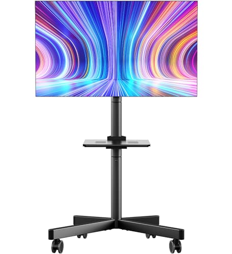 ONKRON Porta TV da Terra Mobile 23'-60', Supporto TV Pavimento Carico Totale 45 kg, VESA...