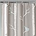 Lush Decor 16T000938 Bird On The Tree Bird on The Tree Shower Curtain, Gray/Blue, 72