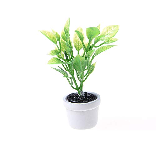 HUAJIA Miniatuur ingemaakte groene bladeren decoratieve Bonsai planten accessoire voor groen blad - Afbeelding 4