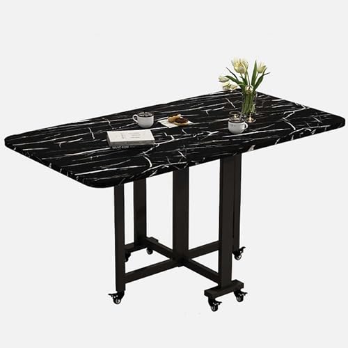 Piccolo tavolo da pranzo espandibile da cucina, tavolo pieghevole con 6 ruote, multifunzione, salvaspazio, ecologico, perfetto per uso domestico e ufficio.