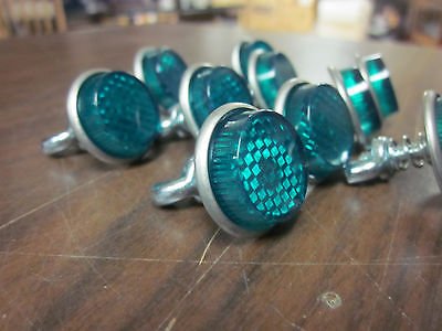 LOT of ~10 ~ Green ~ License Plate Bolt Reflector Bike Fasteners