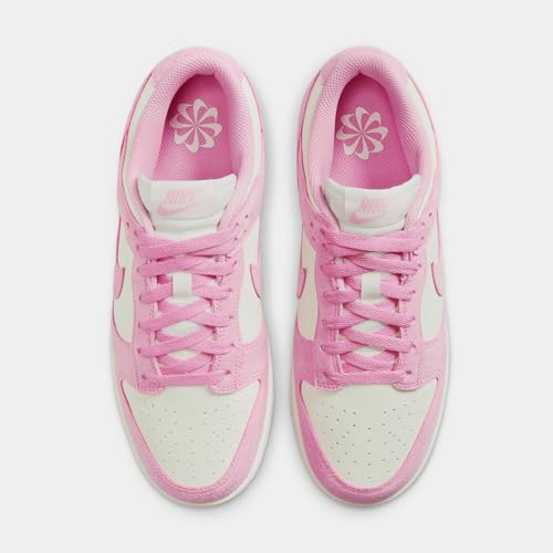 Dunk Low Next Nature Womens Lifestyle Shoes (Sail/Pink Rise/Sail) (HJ7673-101, Pink/White)2