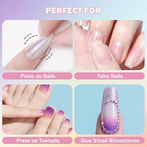 MAGIC ARMOR 15 Stück Professionelle Nagelkleber 2g Nagelkleber Für Tips Nagelkleber für Kunstnägel extra stark Schnelltrocknend Nail Art Glue für die Nagelverlängerung und Reparatur von eingerissene
