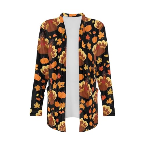 Image of Biyejit Women's Long Sleeve Open Front Cardigan Casual Loose Lightweight Cardigans with Pockets Drape Cardigan