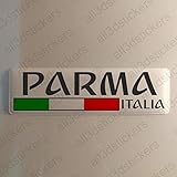 adesivi parma negozi Adesivi Dimensioni: 120x30mm Parma Italia Adesivi Adesivo Bandiera 120x30mm Resinati 3D Resinato Auto Vinile