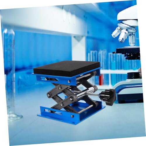 Cabilock Lab Jack Stand Heavy Duty Aluminium Alloy Scissor Lift Platform for Laboratory and Carpentry Non Slip Surface for Experiments and Woodworking Tasks