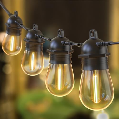 Quntis Guirnalda Luces Exterior 31M/102ft, Impermeable IP65 Conectable Luces Terraza Exterior con 30+2 Bombillas, Luces LED para Jardín, Terraza, Patio, Fiesta, Balcon, Boda - Blanco Cálido