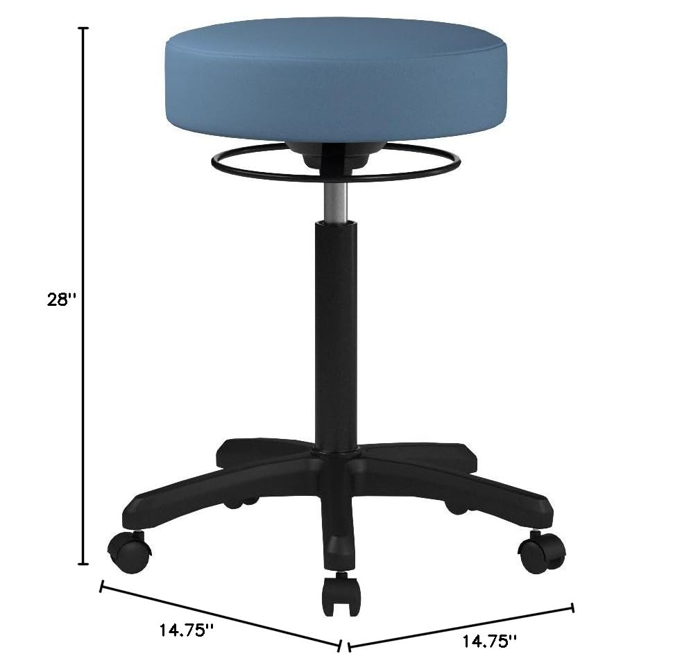 Image of Perch Life Height Adjustable Stool | Medium Bench Height 20.5-28 inch | Newport Fabric