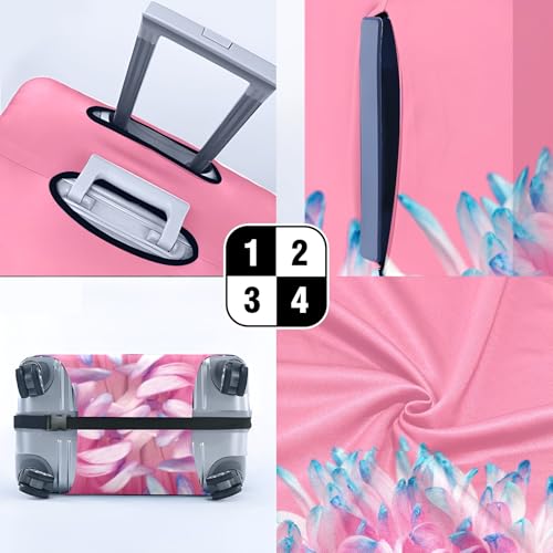 Travel Luggage Cover Suitcase Protector Scratch-Resistant Fit Not Included Suitcase Pretty Flower M-22-24in4