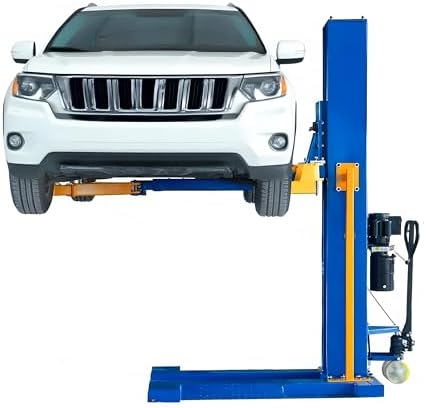 Car Lift Single/2 Post Auto Lifts, 6200/9000/10000LBS Capacity, 240V Hydraulic Truck Hoist, Heavy Duty Auto Lift with Safety Locks for Home Garage (6200LBS Single Post, 1)