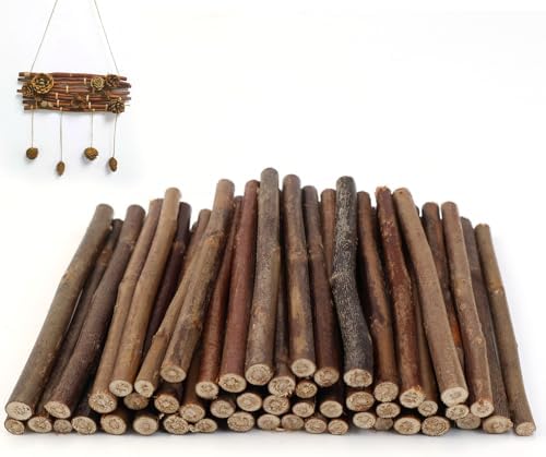 Holzstäbchen Zum Basteln - 60 Stück, Natürliche Äste, Ca. 20 Cm Lang, Perfekt Für DIY Deko Und Kunstprojekte