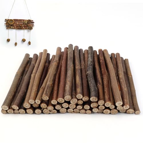 VZXZXE 50 unidades de palitos de madera para manualidades, 10 cm, para manualidades, madera, para manualidades, ramas y ramas, decoración de madera, tronco de árbol, varilla de madera para