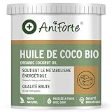 AniForte Huile de Coco Biologique 1 L pour Chiens & Chats – Pressée à Froid, Vierge, Non Raffinée, Soin Naturel du Pelage, de la Peau et des Pattes