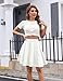 DRESSTELLS Falda Mujer Mini Corto Elástica Plisada Básica Multifuncional White-Midi XL