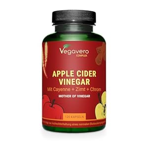 Vegavero Appelciderazijn capsules | 1500 mg | Azijncomplex + cayennepeper + gember | Appelciderazijn | Laboratorium getest & veganistisch