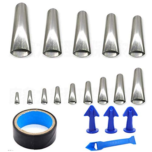 Heatigo versiegelte Düse, 19-teiliges versiegeltes Düsenset, silikonversiegelte Düse, versiegelte düsenversiegelte Düse, Dichtungsdüsenapplikator, für Bad/Küche/Raum/Boden/Ecke