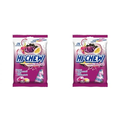 HI-CHEW Exotic Fruit Mix Chews 100g (Pack of 2)