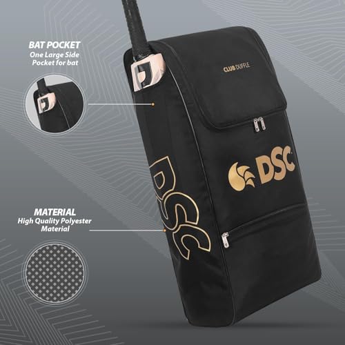 Image of DSC Club Cricket Duffle Kit Bag - Large Capacity Sports Equipment Travel Bag for Cricket Players