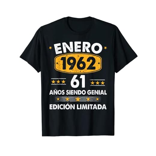 Hombre 61 Años Cumpleaños Regalo Hombre Enero 1962 Enero 61 Años Camiseta