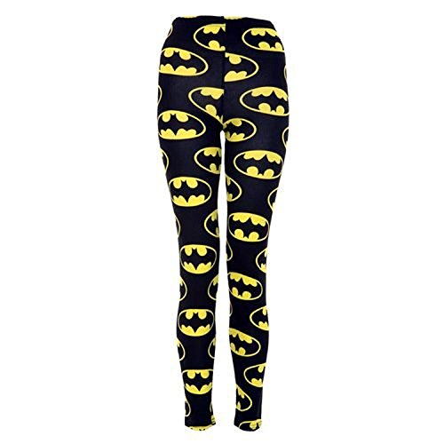 Womens Full Length Batman Leggings (Mtc) (8/10 (uk 12/14), Black/yellow)