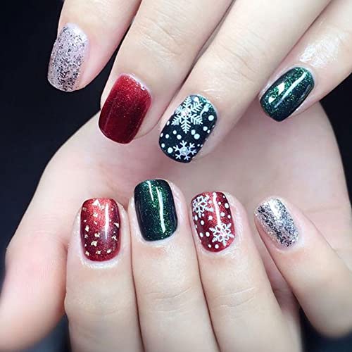 White Snowflake Nail Art Stickers Decals Snowflake Nail Supplies 3D Self-Adhesive Glitter Snowflake Design Nail Slider Accessories Women Manicure Tips Diy Nail Acrylic 12 Sheets Christmas Decorations #TOP5